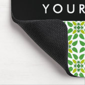 葉の模様、緑葉の、名前 マウスパッド (コーナー)