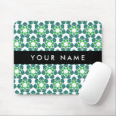 葉の模様、緑葉の、名前 マウスパッド (マウス)