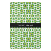 葉の模様、緑葉の、名前 ミニクリップボード (裏面)