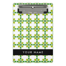 葉の模様、緑葉の、名前 ミニクリップボード
