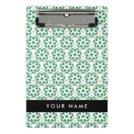 葉の模様、緑葉の、名前 ミニクリップボード