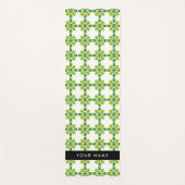 葉の模様、緑葉の、名前 ヨガマット (正面)