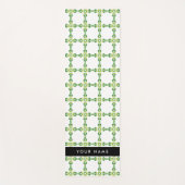 葉の模様、緑葉の、名前 ヨガマット (正面)