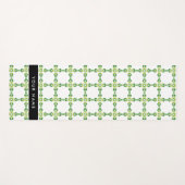 葉の模様、緑葉の、名前 ヨガマット (正面(横))