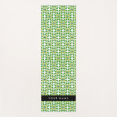 葉の模様、緑葉の、名前 ヨガマット (正面)