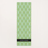 葉の模様、緑葉の、名前 ヨガマット (裏面)