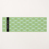 葉の模様、緑葉の、名前 ヨガマット (正面(横))