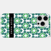 葉の模様、緑葉の、名前 Case-Mate iPhoneケース (裏面 (横))