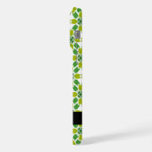 葉の模様、緑葉の、名前 iPhoneケース (左側面)