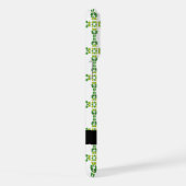 葉の模様、緑葉の、名前 iPhoneケース (右側面)