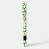 葉の模様、緑葉の、名前 iPhoneケース (左側面)