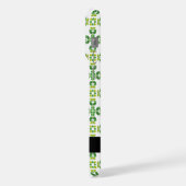 葉の模様、緑葉の、名前 iPhoneケース (左側面)