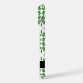 葉の模様、緑葉の、名前 iPhoneケース (左側面)