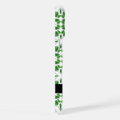 葉の模様、緑葉の、名前 iPhoneケース (右側面)