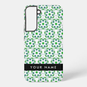 葉の模様、緑葉の、名前 SAMSUNG GALAXY S22+ケース