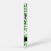 葉の模様、緑葉の、名前 SAMSUNG GALAXYケース (右側面)