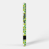 葉の模様、緑葉の、名前 SAMSUNG GALAXYケース (右側面)