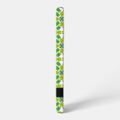 葉の模様、緑葉の、名前 SAMSUNG GALAXYケース (左側面)