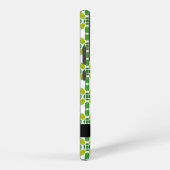 葉の模様、緑葉の、名前 SAMSUNG GALAXYケース (右側面)