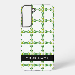 葉の模様、緑葉の、名前 SAMSUNG GALAXY S22+ケース