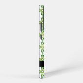 葉の模様、緑葉の、名前 SAMSUNG GALAXYケース (右側面)