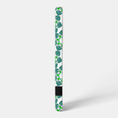 葉の模様、緑葉の、名前 SAMSUNG GALAXYケース (左側面)