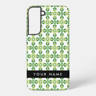 葉の模様、緑葉の、名前 SAMSUNG GALAXY S22+ケース