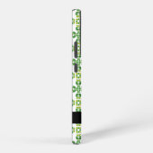 葉の模様、緑葉の、名前 SAMSUNG GALAXYケース (右側面)