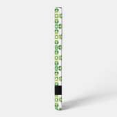 葉の模様、緑葉の、名前 SAMSUNG GALAXYケース (左側面)