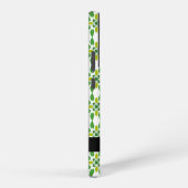 葉の模様、緑葉の、名前 SAMSUNG GALAXYケース (右側面)