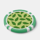 葉の模様、葉っぱの柄、春の葉 ポーカーチップ (シングル)