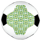 葉の模様、葉っぱの柄、緑の葉 サッカーボール (回転)