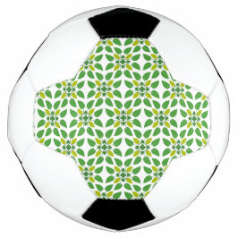 葉の模様、葉っぱの柄、緑の葉 サッカーボール