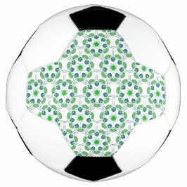 葉の模様、葉っぱの柄、緑の葉 サッカーボール
