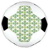 葉の模様、葉っぱの柄、緑の葉 サッカーボール (回転)