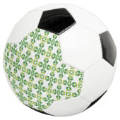 葉の模様、葉っぱの柄、緑の葉 サッカーボール (3/4)