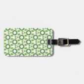 葉の模様、葉っぱの柄、緑の葉 ラゲッジタグ (正面横)