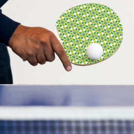 葉の模様、葉っぱの柄、緑の葉 卓球ラケット