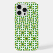 葉の模様、葉っぱの柄、緑の葉 iPhoneケース (裏面)