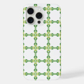 葉の模様、葉っぱの柄、緑の葉 iPhoneケース (裏面)
