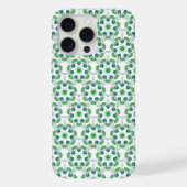 葉の模様、葉っぱの柄、緑の葉 iPhoneケース (裏面)
