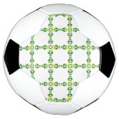 葉の模様、葉っぱの模様、緑の葉 サッカーボール (回転)