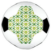 葉の模様、葉っぱの模様、緑の葉 サッカーボール (回転)