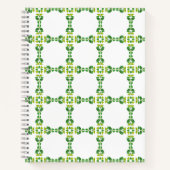 葉の模様、葉っぱの模様、緑の葉 ノートブック (正面)