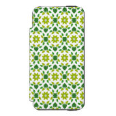 葉の模様、葉っぱの模様、緑の葉 INCIPIO iPhoneウォレットケース (フォリオ 正面)