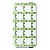 葉の模様、葉っぱの模様、緑の葉 INCIPIO iPhoneウォレットケース (フォリオ 正面)