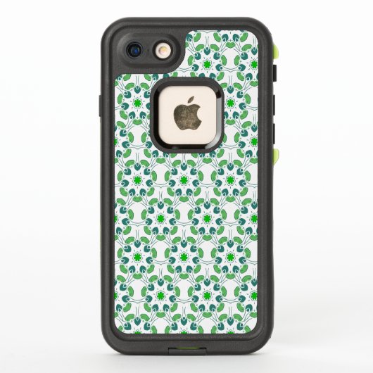 葉の模様、葉っぱの模様、緑の葉 LifeProof iPhoneケース (裏面)