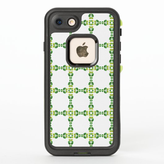 葉の模様、葉っぱの模様、緑の葉 LifeProof iPhoneケース (裏面)