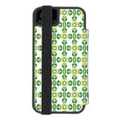 葉の模様、葉模様、緑の葉 INCIPIO iPhoneウォレットケース (フォリオ裏面)