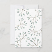 葉の水の色の色補正の確認 招待状 (裏面)